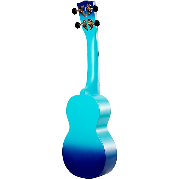 Mahalo Hibiscus Flower Soprano Ukulele Blue