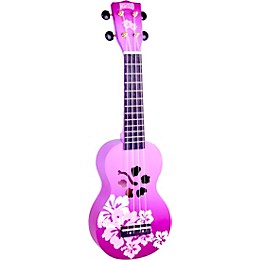 Mahalo Hibiscus Flower Soprano Ukulele Purple