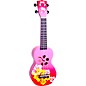 Mahalo Hibiscus Flower Soprano Ukulele Red