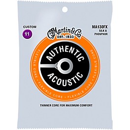 Martin MA130FX Authentic Acoustic - Flexible Core Silk and Phosphor Custom Guitar Strings