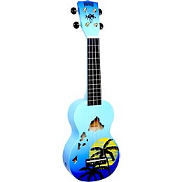 Mahalo Hawaii Islands Soprano Ukulele Blue