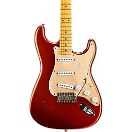 Fender Custom Shop 55 Dual-Mag Stratocaster Journeyman Relic Maple Fingerboard Limited Edition Electric Guitar Super Faded Aged Candy Apple Red