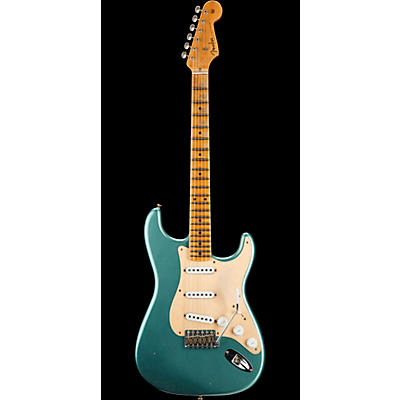 Fender Custom Shop 55 Dual-Mag Stratocaster Journeyman Relic Maple Fingerboard Limited Edition Electric Guitar Super Faded Aged Sherwood Green for sale