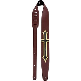 Perri's 2.5" Leather Guitar Strap With Cross 2.5 in.