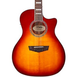 D'Angelico Premier Series Fulton Cutaway Grand Auditorium 12-string Acoustic-Electric Guitar Iced Tea Burst