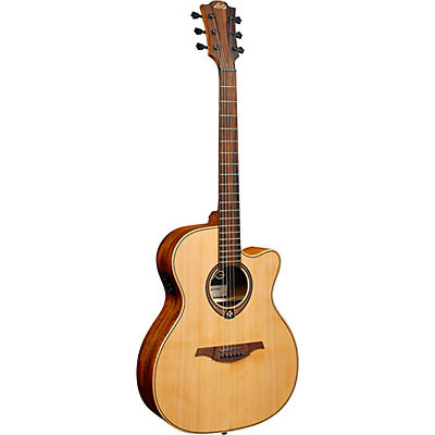 Lag Guitars Tramontane T170ace Auditorium Cutaway Acoustic-Electric Guitar Satin Natural for sale