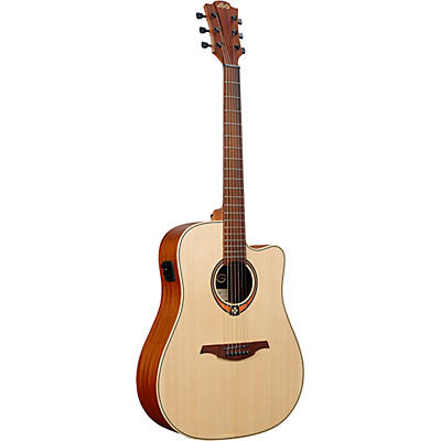 Lag Guitars Tramontane T170dce Dreadnought Acoustic-Electric Guitar Satin Natural for sale