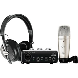 Behringer U-PHORIA STUDIO Complete Recording/Podcasting Bundle Black