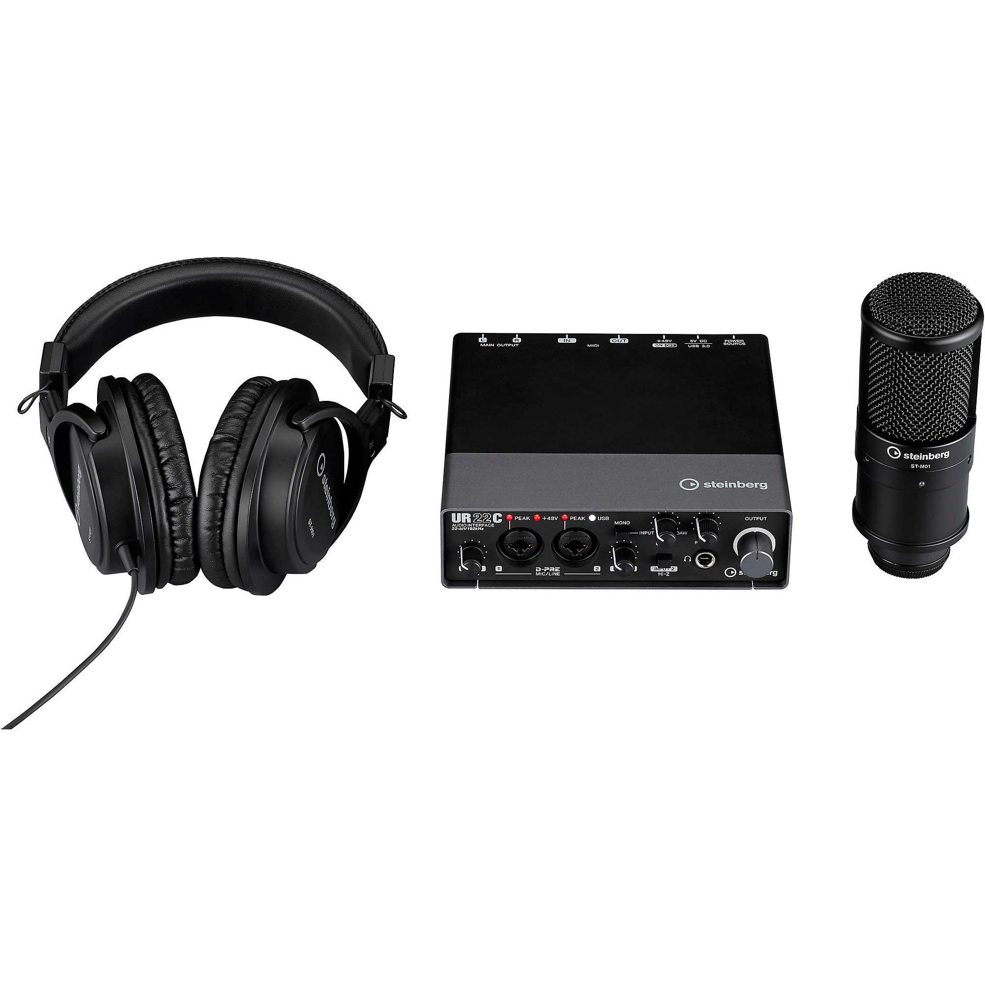 Steinberg UR22C Recording Pack With 2-In/2-Out USB 3.0 Type-C