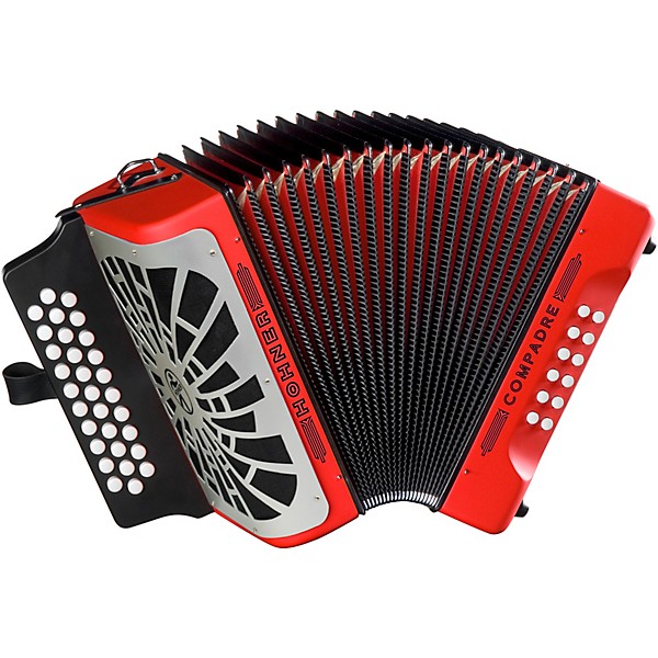 Hohner Compadre FBbEb with Gig Bag - Silver Grille Red