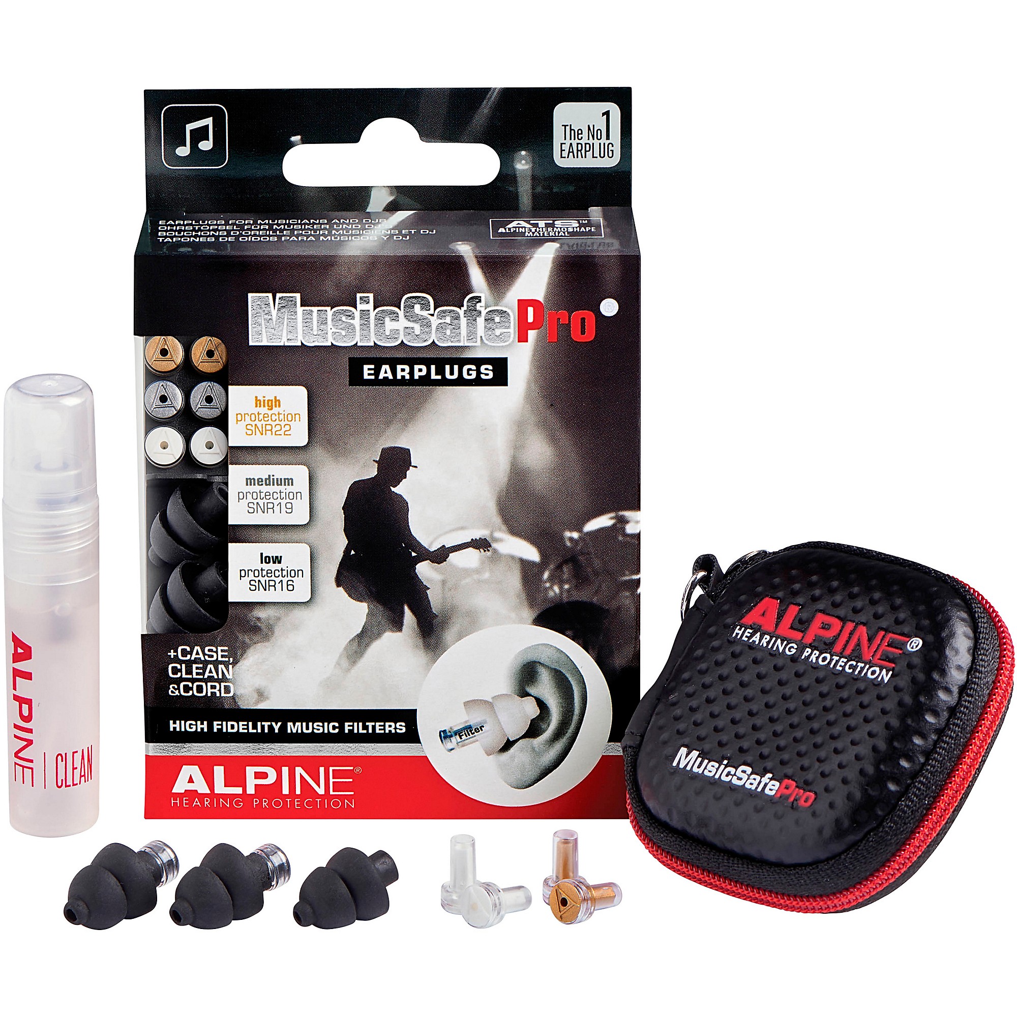Bekentenis slachtoffer etiquette Alpine Hearing Protection MusicSafe Pro Earplugs (Black) | Guitar Center
