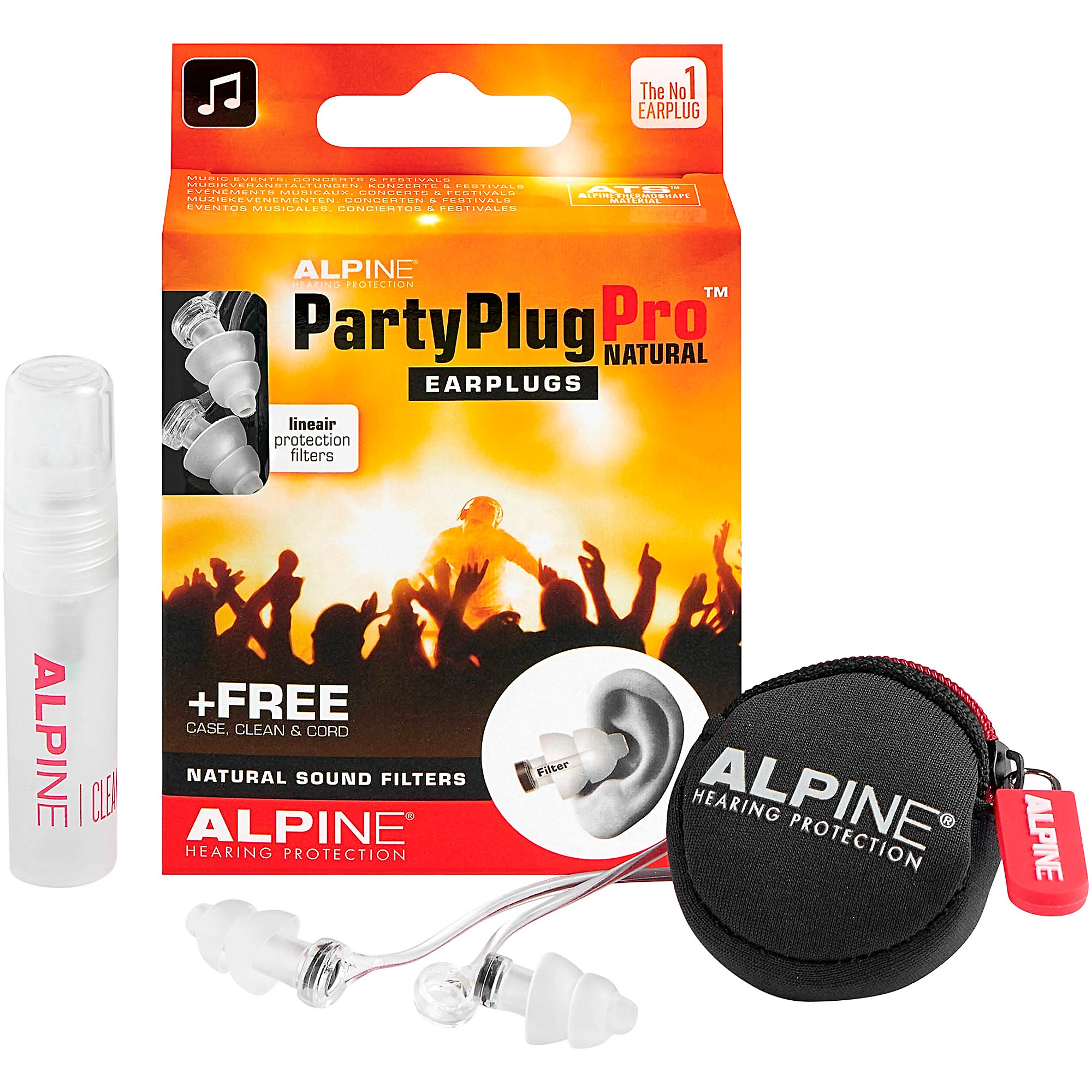 Tips buste klok Alpine Hearing Protection PartyPlug Pro Natural Earplugs | Guitar Center