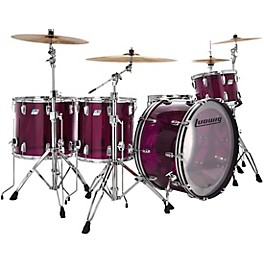 Ludwig Vistalite Zep Set 5-Piece Shell Pack With ... Ludwig Vistalite Zep Set 5-Piece Shell Pack With LM402 Snare Drum Purple