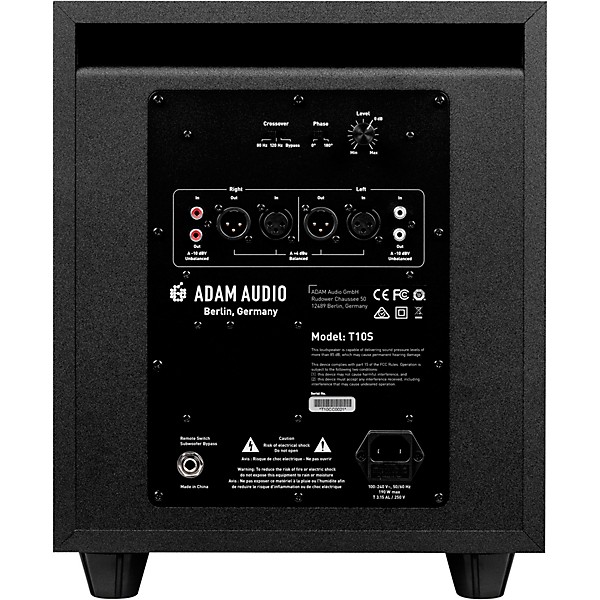 ADAM Audio T10S 10" Powered Studio Subwoofer (Each)