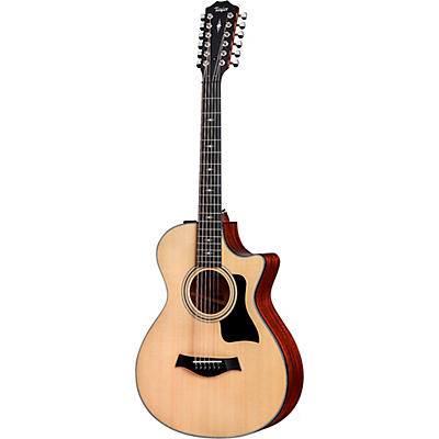 Taylor 352Ce V-Class 12-Fret Grand Concert 12-String Acoustic-Electric Guitar Natural for sale