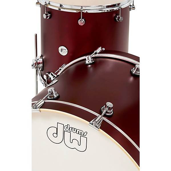 Open Box DW Design Series 3-Piece Shell Pack Level 1 Crimson Satin Metallic