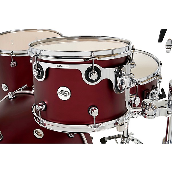 Open Box DW Design Series 3-Piece Shell Pack Level 1 Crimson Satin Metallic
