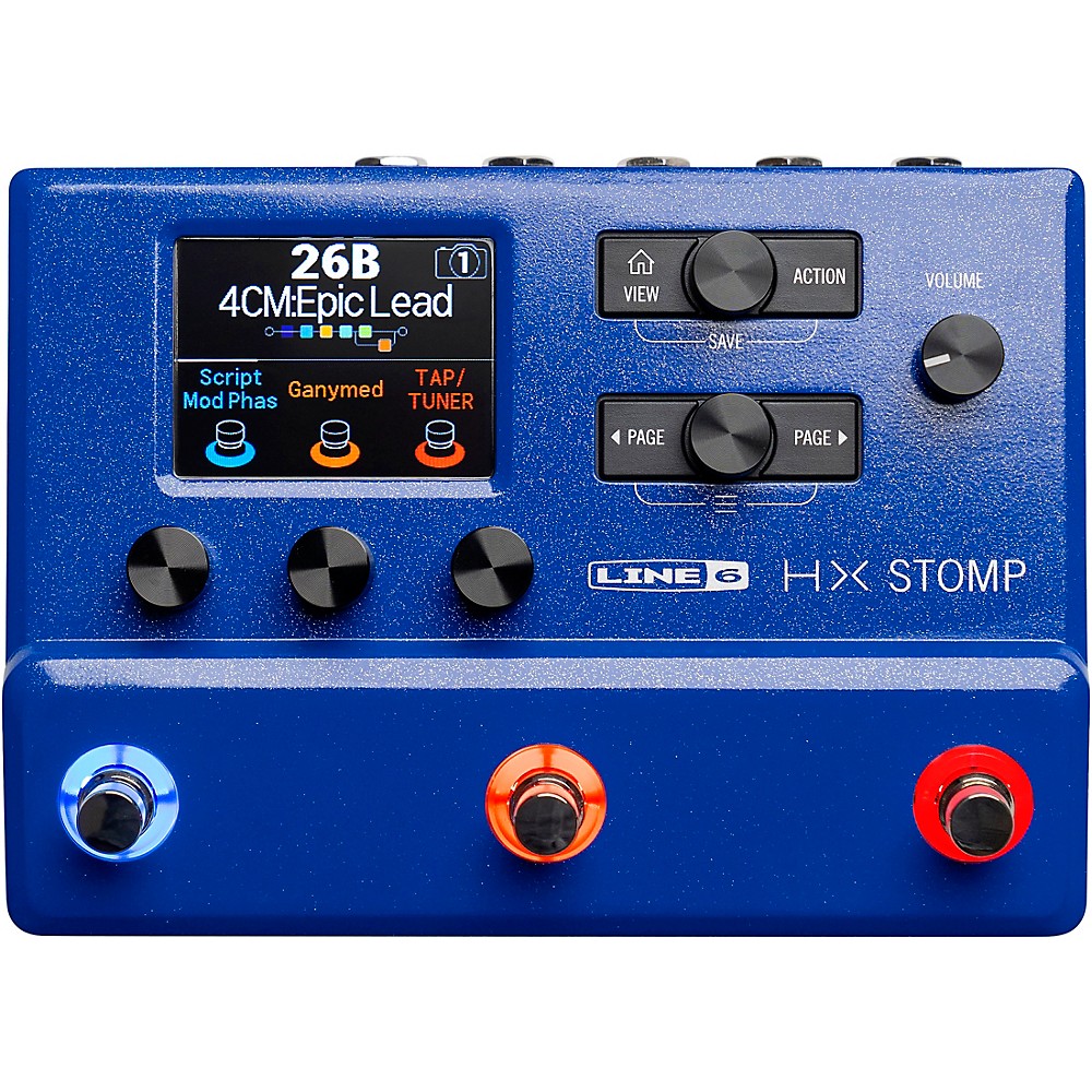 Line 6 Hx Stomp Limited-Edition Multi-Effects Pedal Lightning Blue