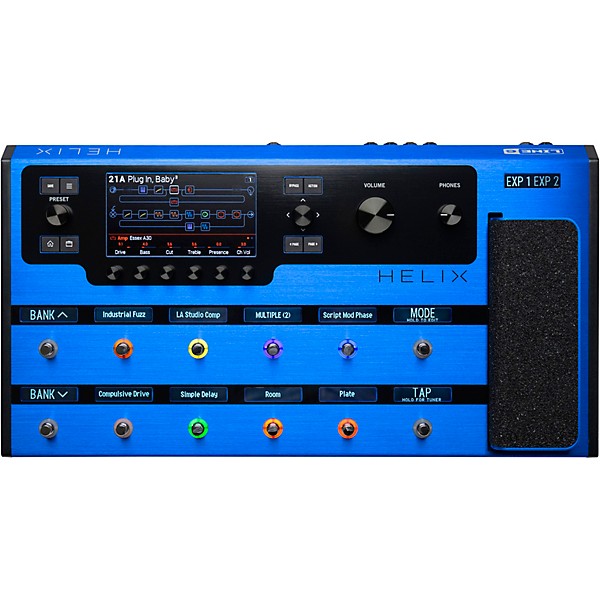 Line 6 Helix Limited-Edition Multi-Effects Guitar Pedal Lightning Blue