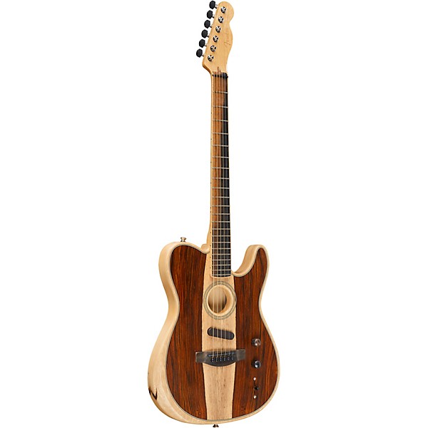 Platinum Fender Acoustasonic Telecaster Exotic Wood Acoustic