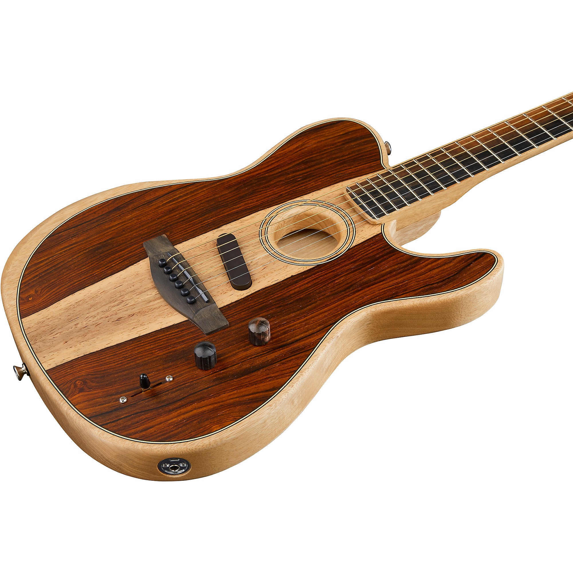 Platinum Fender Acoustasonic Telecaster Exotic Wood Acoustic