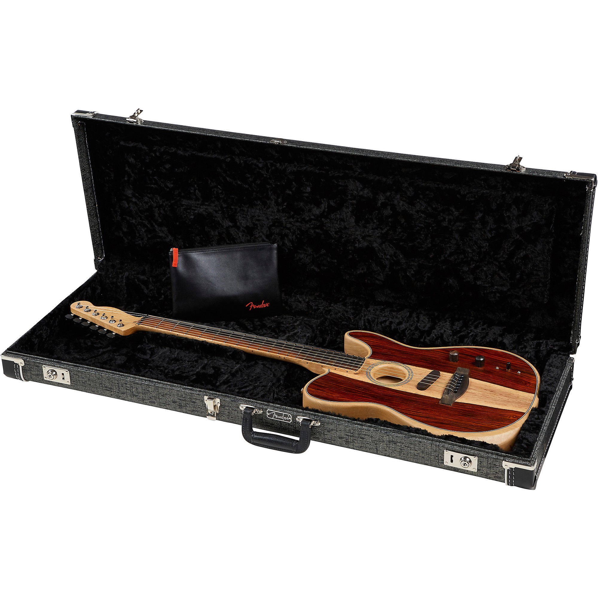 Platinum Fender Acoustasonic Telecaster Exotic Wood Acoustic