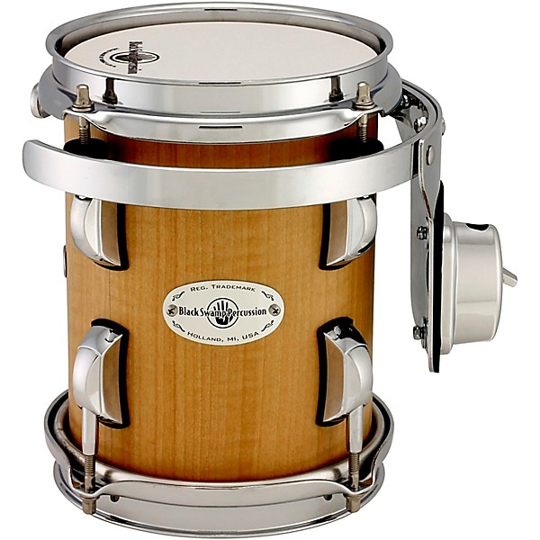 Black Swamp Percussion Figured Anigre Concert Tom Set with Stand 6 and 8 in. Figured Anigre