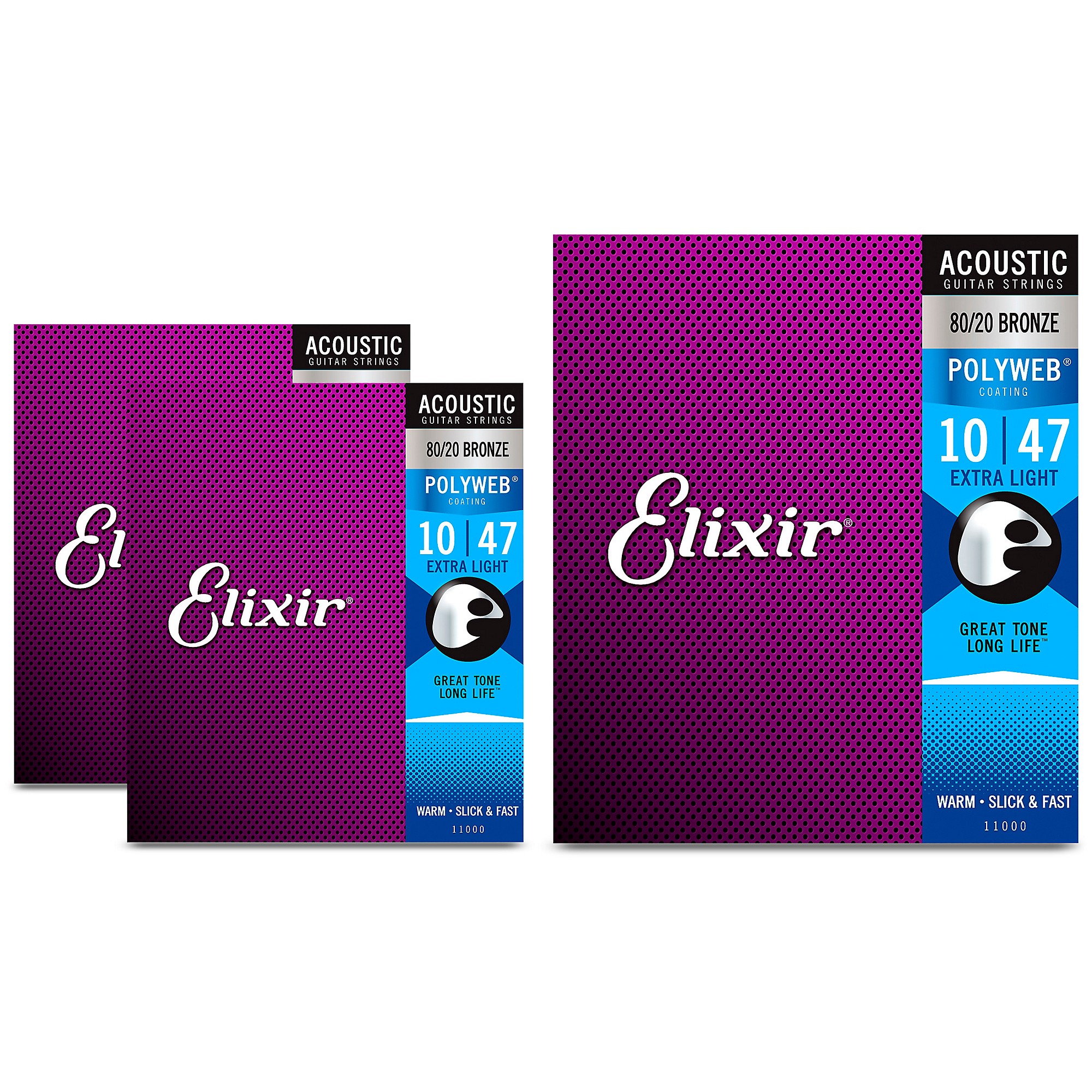 elixir extra light polyweb acoustic guitar strings