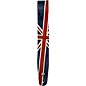 D'Addario Premium Leather Guitar Strap, Union Jack Red and White 2.5 in.