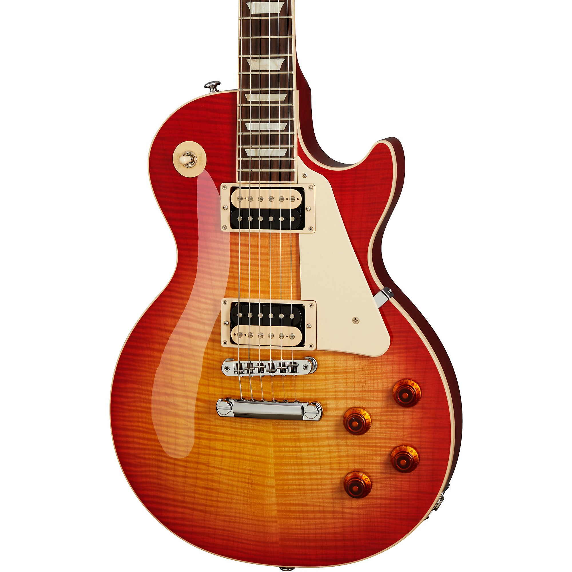 Gibson Les Paul Traditional Pro V Flame Top Electric Guitar Washed Cherry  Burst