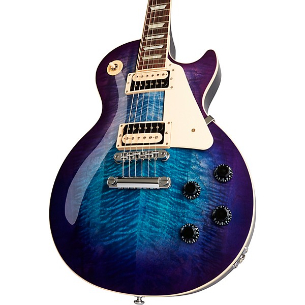 Gibson Les Paul Traditional Pro V Flame Top Electric Guitar Blueberry Burst