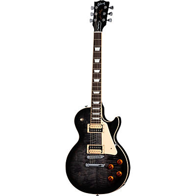 Gibson Les Paul Traditional Pro V Flame Top Electric Guitar Transparent Ebony Burst for sale