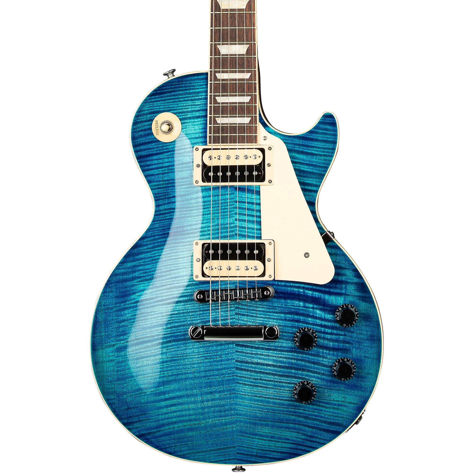 Gibson Les Paul Traditional Pro V AAA Flame Top Electric Guitar Ocean Water  Perimeter | Guitar Center