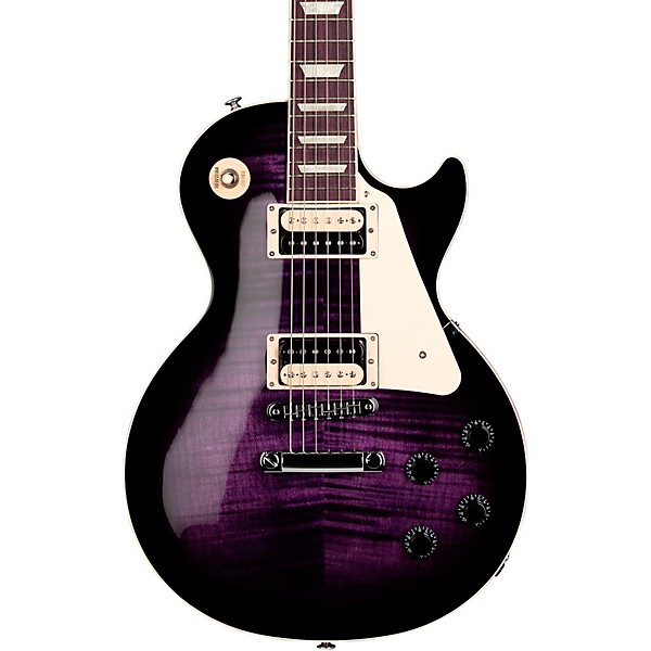 Gibson Les Paul Traditional Pro V AAA Flame Top Electric Guitar Dark Purple Burst