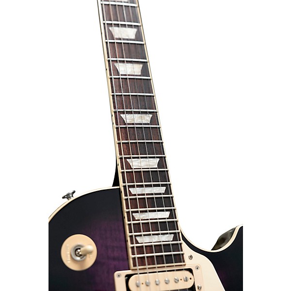 Gibson Les Paul Traditional Pro V AAA Flame Top Electric Guitar Dark Purple Burst