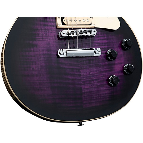 Gibson Les Paul Traditional Pro V AAA Flame Top Electric Guitar Dark Purple Burst