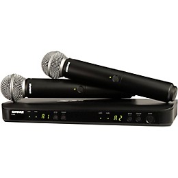 Shure BLX288/SM58 Wireless Dual Vocal System With Two SM58 Handheld Transmitters Band H9