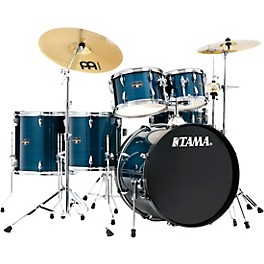 TAMA Imperialstar... TAMA Imperialstar 6-Piece Complete Drum Set With MEINL HCS Cymbals and 22" Bass Drum Hairline Light Blue