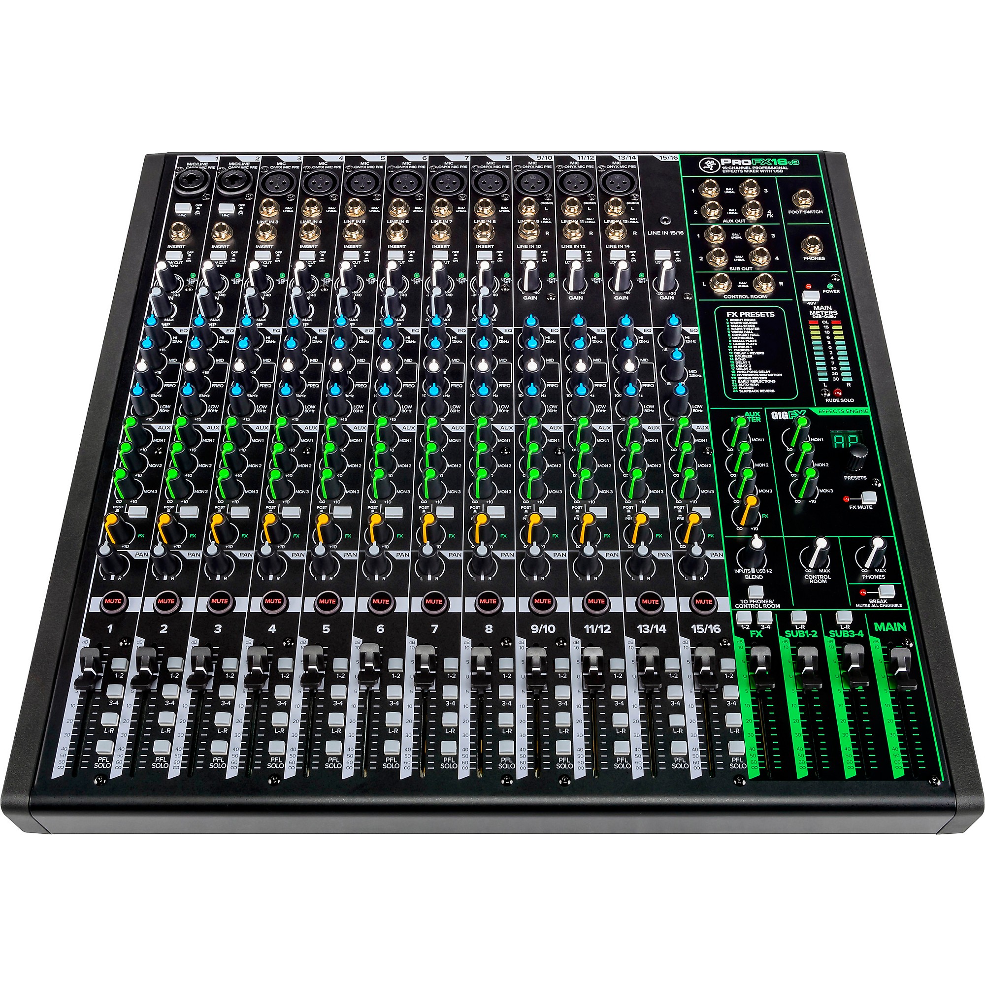 Maciページ Mackie ProFX16v3 16-Channel 4-Bus Professional Effects Mixer