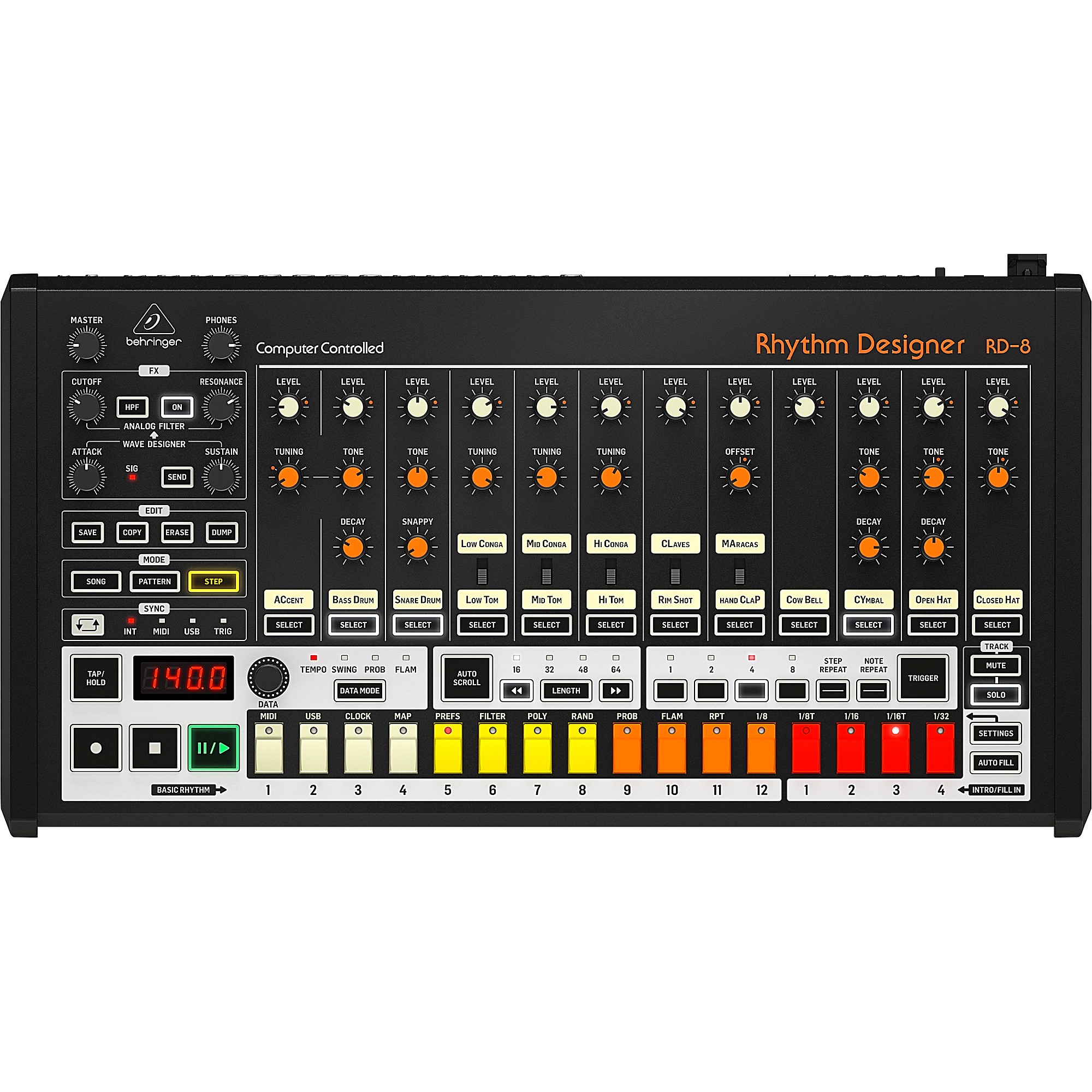 Clearance Behringer RHYTHM DESIGNER RD-8 Classic Analog Drum