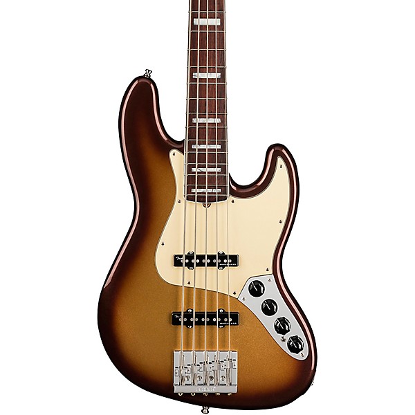 Fender American Ultra Jazz Bass V 5-String Rosewood Fingerboard Mocha Burst