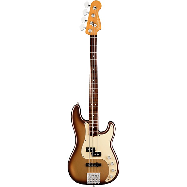 Open Box Fender American Ultra Precision Bass Rosewood Fingerboard Level 2 Mocha Burst 197881159603