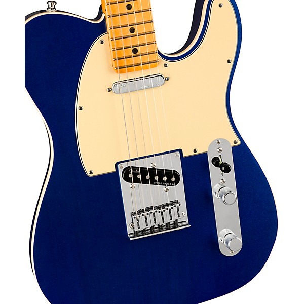 Open Box Fender American Ultra Telecaster Maple Fingerboard Electric Guitar Level 2 Cobra Blue 197881108403