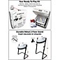 Panyard Jumbie Jam Steel Drum Kit with Metal Z-Floor Stand Chrome