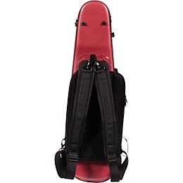 Carlisle Cases Prestige Series Shaped Carbon Fiber Violin Case 4/4 Size Red Carbon