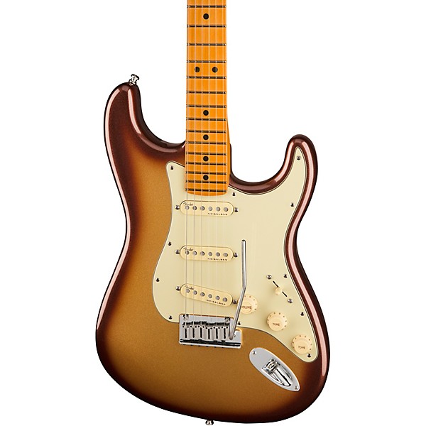 Fender American Ultra Stratocaster Maple Fingerboard Electric Guitar Mocha Burst