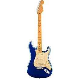 Open Box Fender American Ultra Stratocaster Maple Fingerboard Electric Guitar Level 2 Cobra Blue 194744875168
