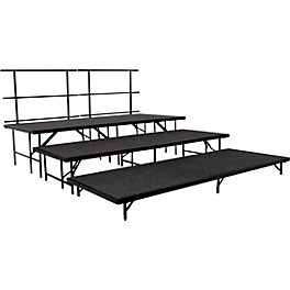 National Public Seating Straight Stage Set Hardwood Floor National Public Seating Straight Stage Set Grey Carpet