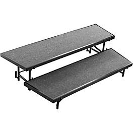 National Public Seating 2 Level Tapered Standing... National Public Seating 2 Level Tapered Standing Choral Riser Grey Carpet