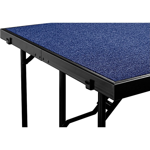 National Public Seating 2 Level Tapered Standing Choral Riser Blue Carpet